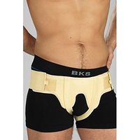 BOLD Double Inguinal Hernia Support Belt - Truss Brace with Two Pressure Pads XXL Biege