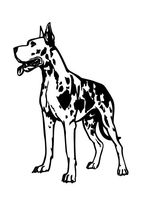 JS Artworks Great Dane Vinyl Decal Sticker (Black)