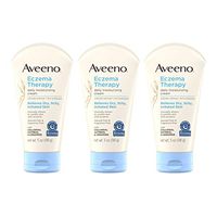 Aveeno Eczema Therapy Daily Moisturizing Cream for Sensitive Skin, Soothing Lotion with Colloidal Oatmeal for Dry, Itchy, and Irritated Skin, Steroid-Free and Fragrance-Free, 5 oz (Pack of 3)
