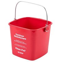 San Jamar KP97RD Kleen-Pail Bucket, 3 qt, Red (Case of 12)