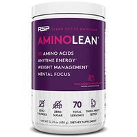 RSP AminoLean - All-in-One Pre Workout, Amino Energy, Weight Management Supplement with Amino Acids, Complete Preworkout Energy for Men & Women, Blackberry Pom, 70 (Packaging May Vary)