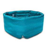 Silk Sleep Mask & Blindfold with Adjustable Headband, Super Smooth Sleeping Eye Mask for Men, Women & Kids, Your Best Travel Sleep Cover, Master Your Sleeping, Peacock Blue Large Size