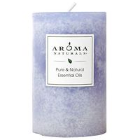 Aroma Naturals Essential Oil Tranquility Pillar Candle, 2.5" x 4", Lavender, 11 Ounce