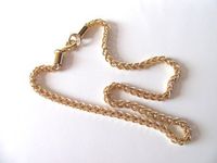 Ladies Designers Style Chain 18k Gold Overlay 21 Inches Long