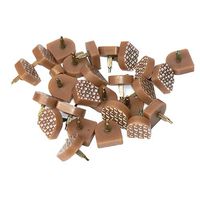 HeiHy 10 Pairs U Shaped Heel Tip Taps High Heel Caps Shoes Replacement Stiletto Dowel Beige