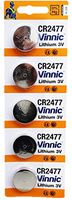 Vinnic CR2477 3V Lithium Cell 5 Batteries EXP. 2028