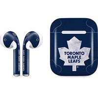 Skinit Decal Audio Skin for Apple AirPods with Lightning Charging Case - Officially Licensed NHL Toronto Maple Leafs Distressed Design