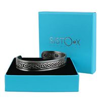 SISTO-X Chunky Copper Magnetic Bracelet/Bangle Celtic Knot Pewter Finish Design by Sisto-X® 6 Magnets Health Ndfeb Medium (160-190Mm)