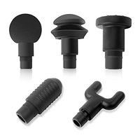 Massage Gun Head, Ajaol 5 Adapter Bit for Massage Gun Different Function Replaceable Plug-n-Play Deep Tissue Muscle Relaxation Trigger Point Massager Gun Attachment with Carrying Case