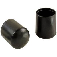 SHEPHERD HDWE PROD 19212 4 Pack, 7/8", Black, Vinyl Leg Tip, for Use On Tubular Metal & Wood Furniture, Easy Gliding On Carpet & Hard Flooring
