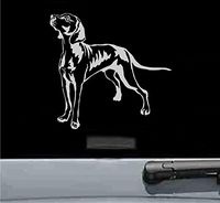 JS Artworks Cute Weimaraner Vinyl Decal Sticker Dog pet (Silver)