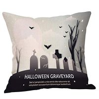 Bosji (17.72" x 17.72") Throw Pillowcase,Happy Halloween Decoration Waist Pillow Case Holiday Home Decor Polyester Printed Zipper Sofa Pillow Covers