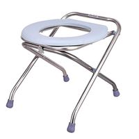 Zhong Elderly Toilet Seat Stainless Steel Maternity Chair Foldable Old Toilet Mobile Toilet Chair Toilet Chair