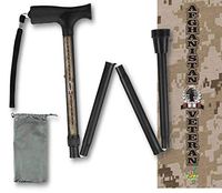 Folding Walking Cane Adjustable Veteran Military Afghanistan Travel Foldable BFunkyMobility