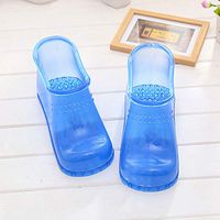 Leoie 1 Pair Foot Bath Massage Shoes Household Feet Relaxation Bath Massager Feet Slipper blue Small size within 42