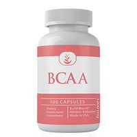 BCAA Capsules (100 Capsules, 1,140 mg per Serving) (4 Capsules/Serving) by Pure Organic Ingredients, Easy On-The-Go Packaging, Boost Pre-Workout Intensity & Muscle Growth, Non-GMO, Gluten-Free