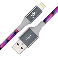 360 Electrical 360650-FS Habitat 4ft Premium Braided Charging Cable with Lightning Connector - MFi Certified for iPhone and iPad - Active-Fuschia