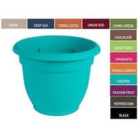 Bloem Ariana 10-inch Planter with Self Watering Grid Chocolate