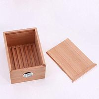 IRIVNG Cigar Box Unpainted Cedar Wood Moisturizing Alcoholic Box Smoking Box