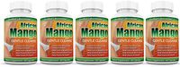 African Mango Gentle Cleanse Total Detox Cleanse Fortified with Flax Seed Aloe and Acidophilus Diet Weight Loss 60 Capsules 5 Bottles