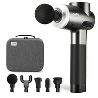 Naipo 2lbs Massage Gun Deep Tissue Percussion Muscle Massager Handheld Electric Massager for Pain Relief Athlete Deep Muscle Relaxation Quiet Brushless Motor Cordless Portable with Carrying Case