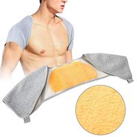 Double Shoulder Support Brace Heating pad for the neck and shoulders with Gold Fleece, Light Weight, Soft and comfortable for Winter Warm Pain Relief Protective Brace (XL)