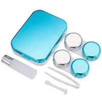 JUSTDOLIFE Contact Lens Case Kit Fashion Portable Mirror Effect Eyes Contact Lens Container