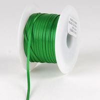 BBCrafts Emerald Satin Ribbon 1/8 inch 100 Yards