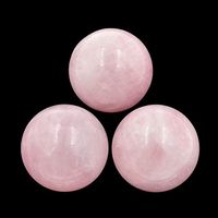 AD Beads Natural Gemstone Harmony Round Ball Crystal Healing Sphere Massage Rock 20~50mm (16 Rose Quartz, 30mm)