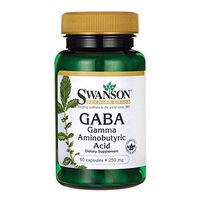 Swanson GABA Gamma Amino Acidbutyric Acid 250 Milligrams 60 Capsules
