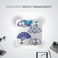 LYAOE Bluetooth Body Fat Scale Japanese Style Folding Fan Smart Wireless Scale with LCD Display Measuring Body Weight Bmi and Health Digital Scale