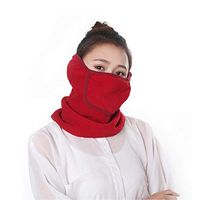 Flyusa Autumn Winter Anti-dust Windproof Mouth Mask Neck Warmers Face Ear Warmers Unisex for Men and Women,Wine Red