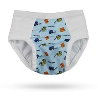 Protective Brief Adult Cloth Diaper for Mild to Severe Incontinence: Reusable Waterproof Underwear for Men & Women (Medium, Dumps and Trucks)