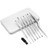 Stainless Steel Ear Pick, 7pcs Stainless Steel Earpick Curette Ear Wax Remover Cleaner Health Care Tool with A Storage Box