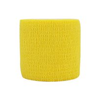 COMOmed Self Adherent Cohesive Bandage FDA Approved 2"x5 Yards First Aid Bandages Stretch Sport Athletic Wrap Vet Tape for Wrist Ankle Sprain and Swelling,Yellow(12 Rolls)