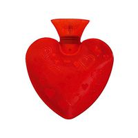 MONYING Red Heart-Shaped Water-Filled Hot Water Bottle Hand Warmer with Jacket (Color : Red)