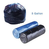 4-5 Gallon Trash bags, Garbage Bags Bathroom Bedroom Trash Can Liners Rubbish Bags 50 Counts Blue+black