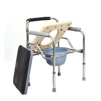 YUWJ Heavy Duty Drop Arm Bedside Commode Chair,Homecare Toilet Seat with Wheel Safety Steel Frame, Extra Wide 3 in 1 Toilet Chair Adjustable Height Support Tool