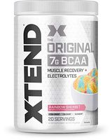 XTEND Original BCAA Powder Rainbow Sherbet | Sugar Free Post Workout Muscle Recovery Drink with Amino Acids | 7g BCAAs for Men & Women | 20 Servings