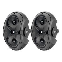 Electro-Voice EVID 4.2T 4" Two-Way Surface-Mount Loudspeaker, 70V/100V Transformer, 65Hz-20kHz Frequency Response, 8Ohm Nominal Impedance, Pair, Black