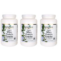 Swanson Original Whey Protein Powder with Vitamins Sports Nutrition Muscle Workout Support 2 lbs 4.5 Ounces (1,035 g) (3 Pack)