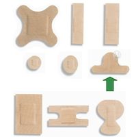 Coverlet Fabric Shapes Toe Shields Bx/100, 2 1/2" x 1 3/4"