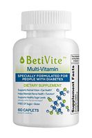 BetiVite - Diabetic Multivitamin Formulated for People with Diabetes - Blood Sugar Support and Eye Health Supplement with Vitamin C, Alpha Lipoic Acid, Chromium - 60 Count