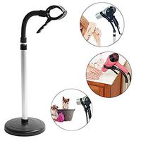 GOTOTOP Hair Dryer Holder, Hands Free Height Adjustable Stainless Steel 360 Degrees Rotation Hairdryer Holder with Suction Cup Hairdryer Holder for Drying and Styling