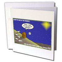 3dRose Silent Night, Holy Night - Greeting Cards, 6 x 6", Set of 6 (gc_3089_1)