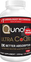 Qunol Ultra CoQ10 100mg, 3x Better Absorption, Patented Water and Fat Soluble Natural Supplement Form of Coenzyme Q10, Antioxidant for Heart Health, 150 Count Softgels