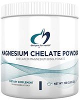 Designs for Health Magnesium Chelate Powder - 300mg Bisglycinate Chelate (30 Servings / 150g)