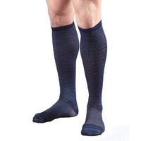 BSN Medical/Jobst H2444 Activa Men's Patterned Casual Sock, Knee High, 15-20 mmHg, Navy, X-Large, Pair