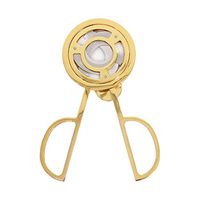 Jascaela Stainless Steel Cigar Cutters Double Cut Blade Guillotine Scissors Accessories for Cigars(Gold-Windmill)