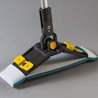 Berkshire BCRVSMOP1, Flat Mop V Holder 16" Mop Head with Wiper Clips (Pack of 2 pcs)